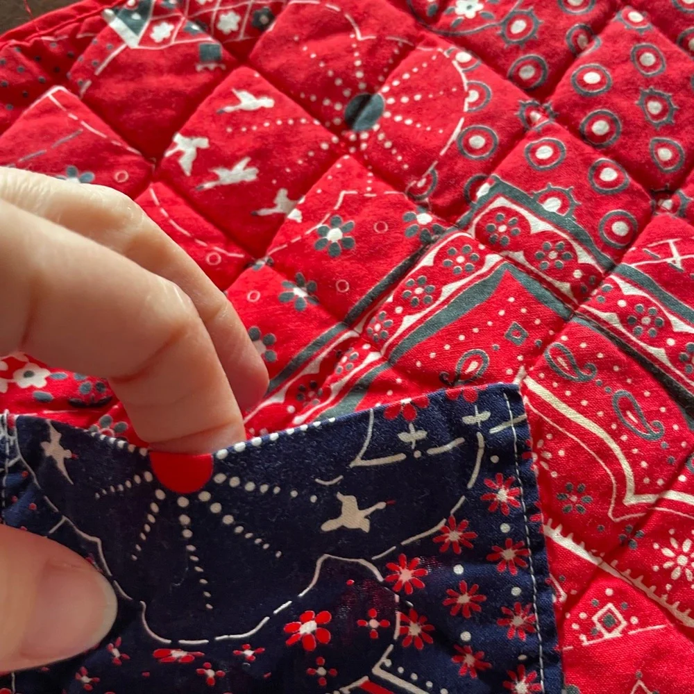 Vintage quilted red